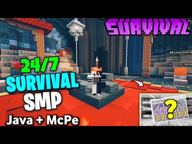 🔥 Best Public Survival SMP Server For Minecraft 😎 | Java + Bedrock | 24/7 Online | Free To Join 😱