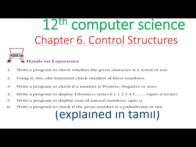 12th computer science chapter 6   hands on programs |part1
