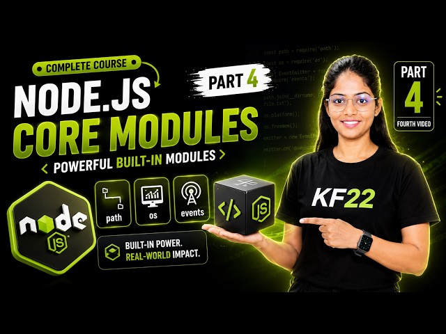Node.js Core Modules Explained: path, os & events | MERN Backend Part 4 #nodejs #node #backend