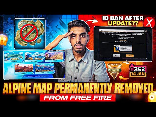 ALPINE Map Permanently REMOVED From Free Fire🚫😱 | FFMIC 2025 Finals In OB52? | ID BAN After UPDATE