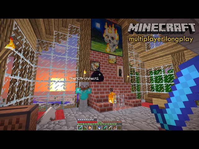 8 Hour Minecraft 1.3 Multiplayer ʟᴏɴɢᴘʟᴀʏ - First Tree to Ender Dragon - Nostalgic / No Commentary