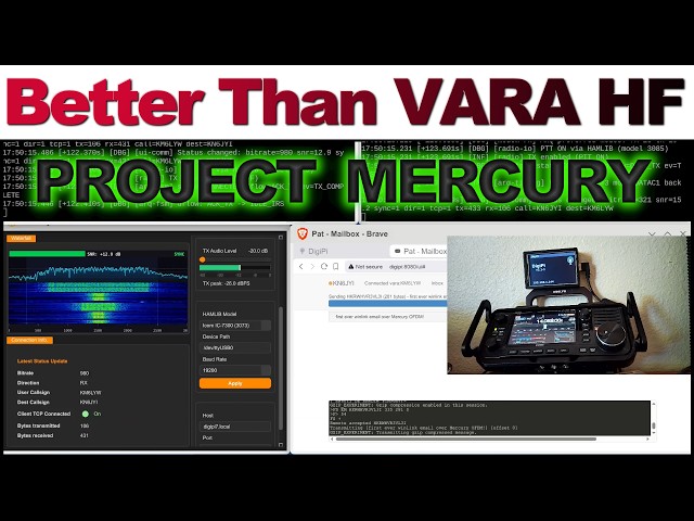First Winlink Email Sent Over MERCURY on RF!   (DEMO)