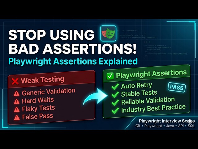 Playwright Assertions Explained | Auto Retry vs Non-Retry | Playwright Interview Questions