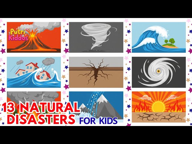 Natural Disasters for Kids | Learn 13 Natural Disasters Vocabulary | Earth Science Educational Video