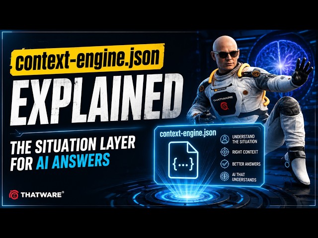 Context-engine.json Explained | The Situation Layer That Helps AI Understand Before It Answers