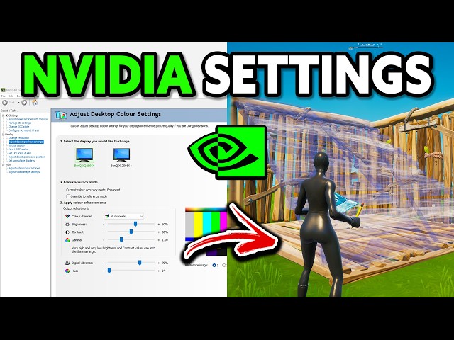 The BEST NVIDIA Control Panel Color Settings for Fortnite!