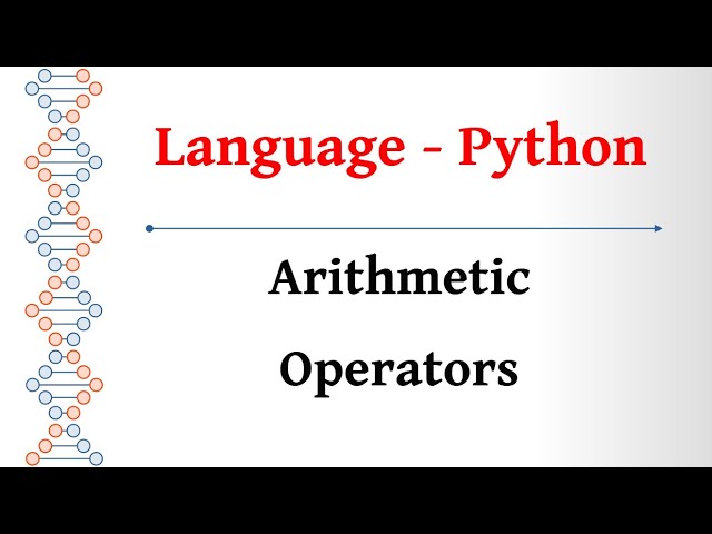 Language Tamil - Python - Arithmetic Operators