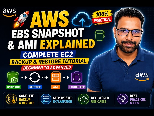AWS EBS Snapshot & AMI Explained | Complete EC2 Backup & Restore Tutorial | Beginner to Advanced🚀