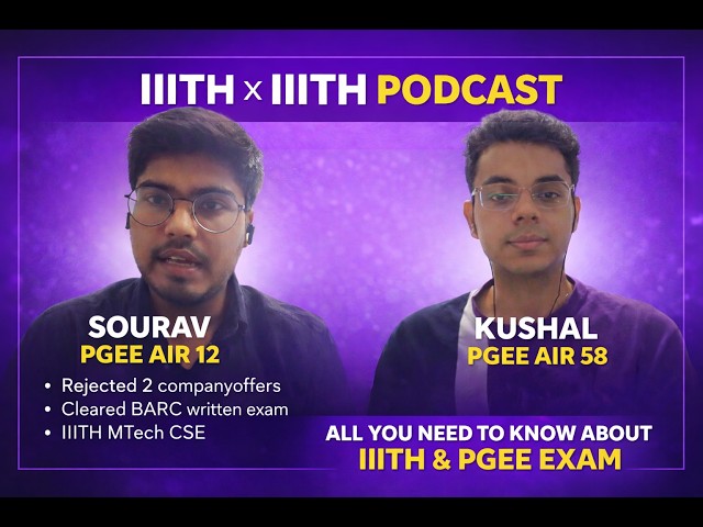 PGEE'25 AIR 12 | Mtech CSE IIIT Hyderabad