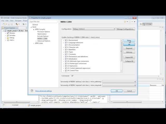 MISRA C code checking
