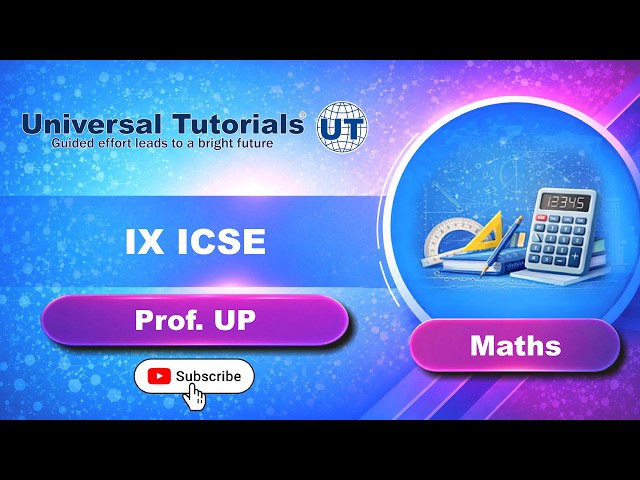 VSH27 - IX ICSE MATHS UP - 24/07/2026