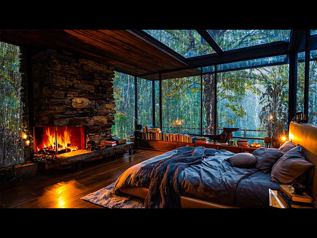 Sounds Rain and Thunder on Window - Heavy Rainstorm for Relaxation, Reduce Stress & Deep Sleep