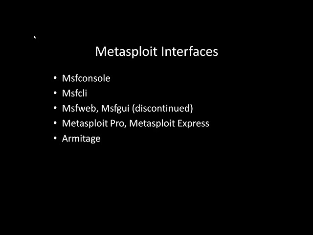 metasploit for penetration testing at the brain tank week 1 screencast 2011