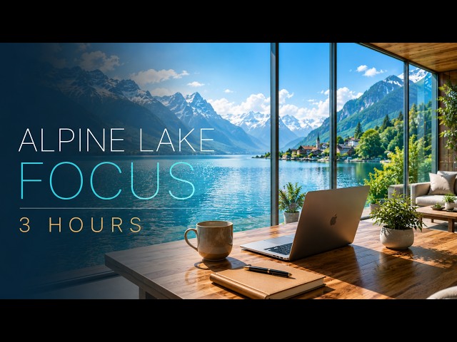 Alpine Lake Focus | 3 Hours Deep Focus Music for Coding, Study & Productivity