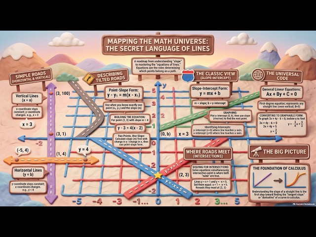 Learn Calculus from the Beginning: Part-I  The Road Map of Math – Equations of Lines