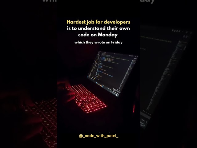 Based on true Story - Developer 😍 #developer #developerlife #coder #coderlife #viralshort