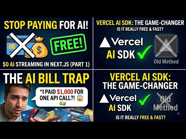 Stop Paying Bills for APIs Token! How to Stream AI Responses in NextJS (Vercel AI SDK & EVE) Part 1.