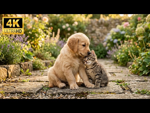 Cute Baby Animals 4K Ultra HD 🌿 Relaxing Music, Peaceful Moments & Colorfully Dynamic Nature