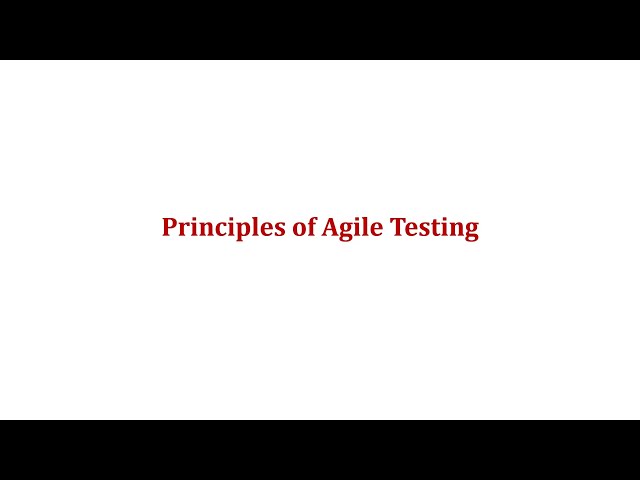 S2 Principles of Agile Testing