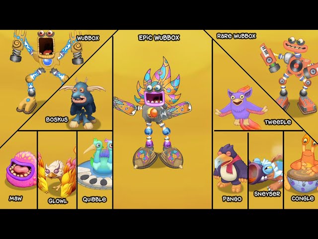 Fire Oasis Epic Wubbox Update but each Monster is Zoomed in! (Sounds Better)  - My Singing Monsters!
