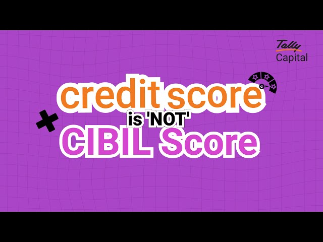 Credit Score vs CIBIL Score - Differences You Should Know Before Applying for a Loan | TallyCapital