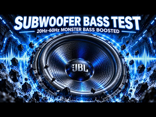 SUBWOOFER BASS TEST: 20-60Hz Hard Bass Sound Check & Subwoofer Stress Test 🔊 Monster Bass Boosted