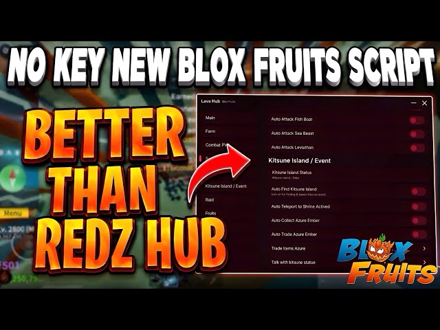 [NO KEY] NEW BLOX FRUITS SCRIPT (Roblox) | BETTER THAN REDZ HUB | 🔥Fast Auto Farm, Server Hop & More