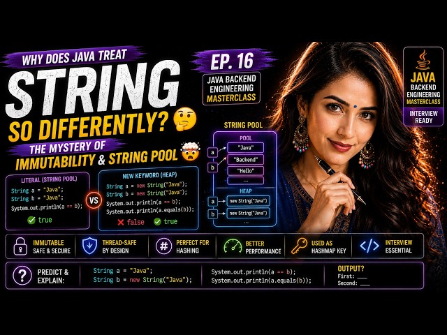 Why Does Java Treat String So Differently? The Mystery of Immutability & String Pool 🤯 | Ep. 16
