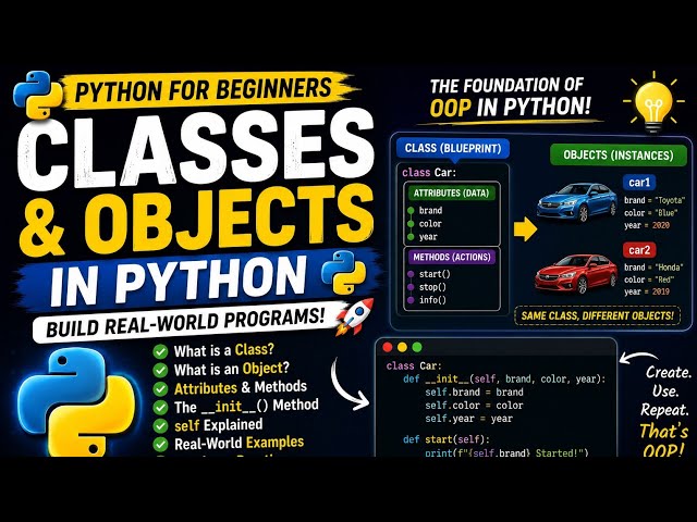 Python OOP Explained for Beginners | Classes & Objects in Python 🐍