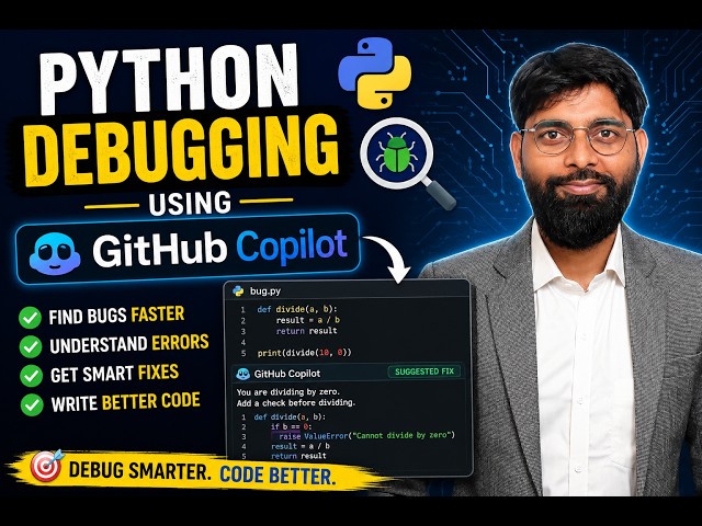 Python Debugging Using GitHub Copilot in VS Code | Fix Bugs Faster