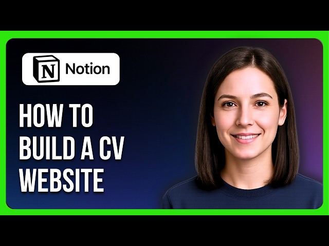 How To Build A CV Website In Notion