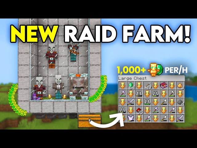 NEW Easiest Raid Farm Minecraft Bedrock 26.4+ !