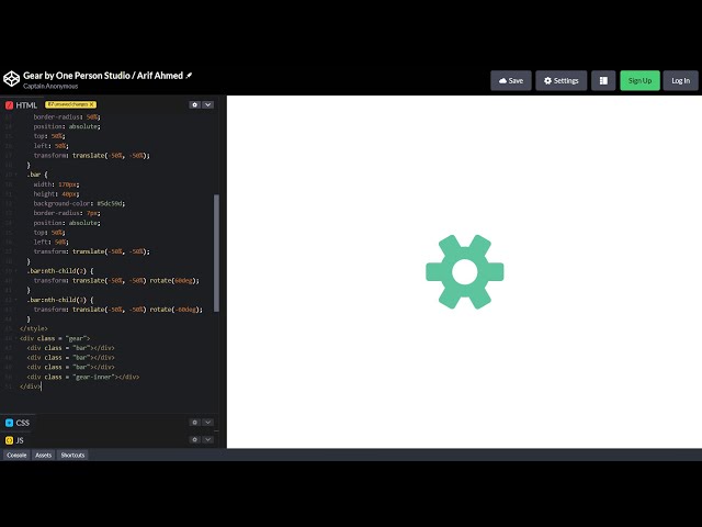 ASMR Programming - GEAR in HTML & CSS - No Talking