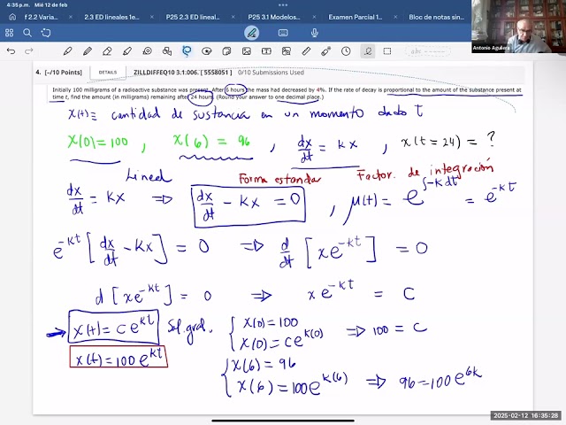Asesoría ED de primer orden 12 de febrero de 2025