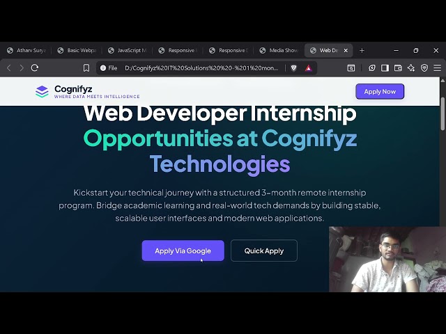 Demo Video of All Tasks for Coginifyz IT Solutions Internship