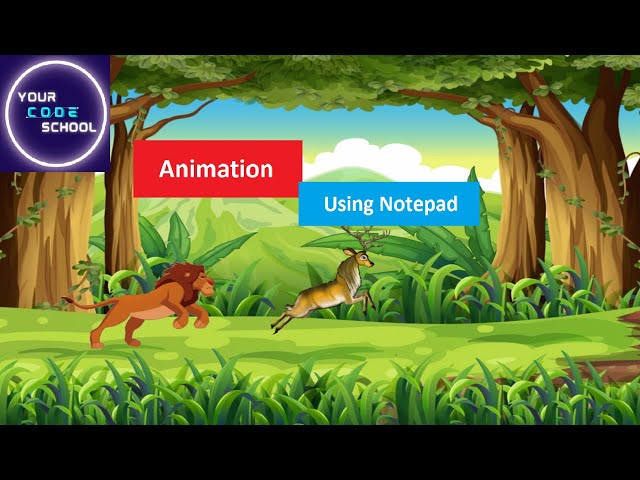 How to create an Animation in Notepad Using HTML CSS | Animation in HTML & CSS | Your Code School