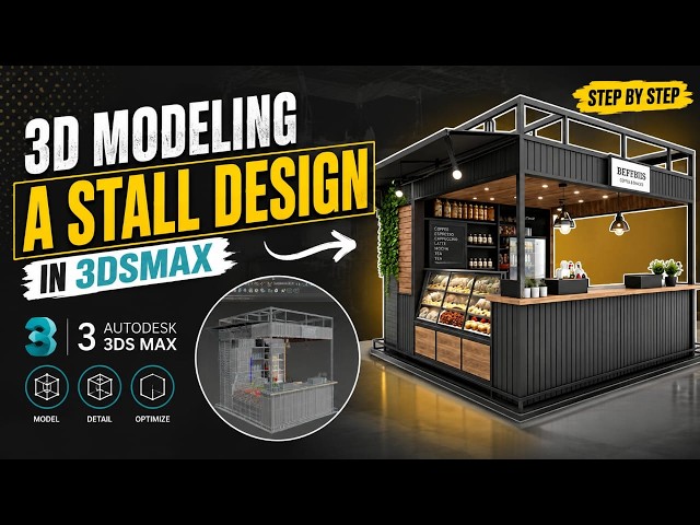 3D Modeling an Exhibition Stall in 3ds Max | Step-by-Step Tutorial ( Part 6)