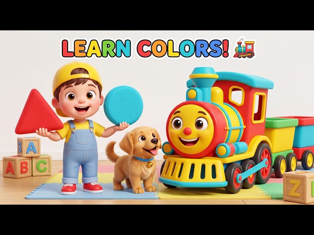 Learn Colors & Shapes with Milo! 🚂 Red, Blue, Yellow & Green | Magical Color Train Song | kids song
