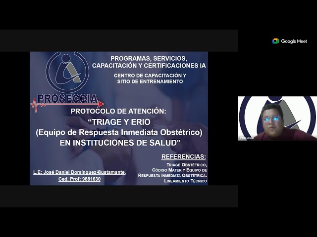 Triage Obstétrico y ERIO -PROSECCIA-