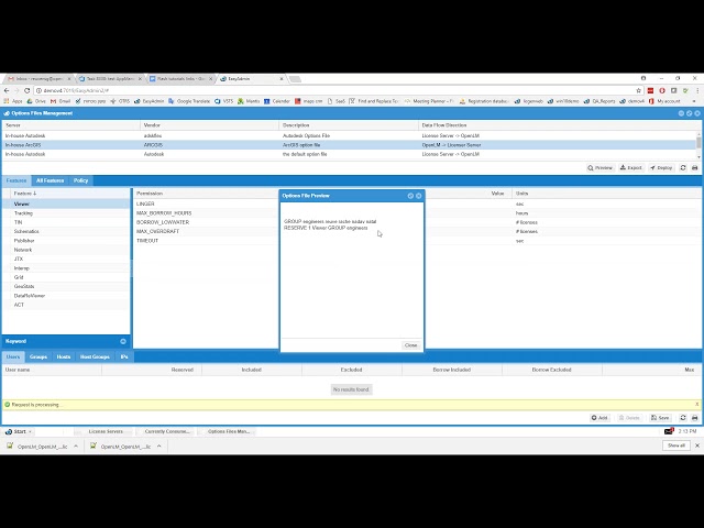 Options File Management