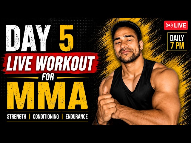 🛑 Free Live | First BUILD the BODY that can HANDLE MMA training— Day 5 | workout session
