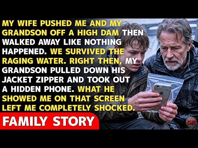 My Wife Pushed My Grandson and Me Into a Raging Dam — We Survived, Then He Revealed a Hidden Phone