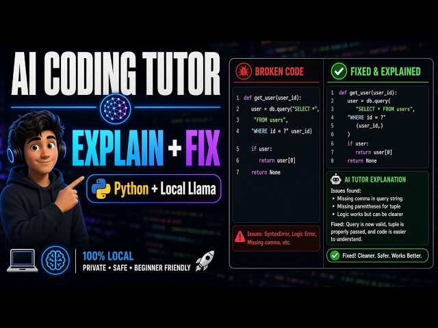 Build a Local AI Coding Tutor in Python with Ollama – Explain and Fix Your Code