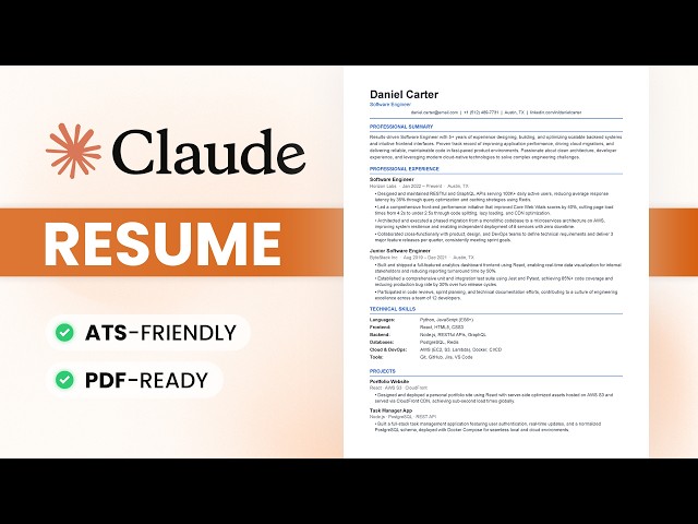 How to Make a Resume with Claude AI | GAME CHANGER AI! | Claude Resume Builder