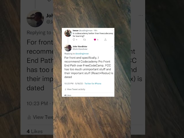 Codecademy vs FreeCodeCamp