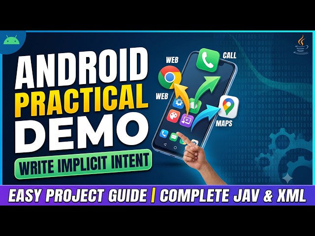 Implicit Intent in Android Studio (Java & XML) - Complete Project Demo