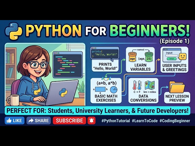 Python Tutorial for Beginners #1 | Variables & Input/Output | Learn Python from Scratch