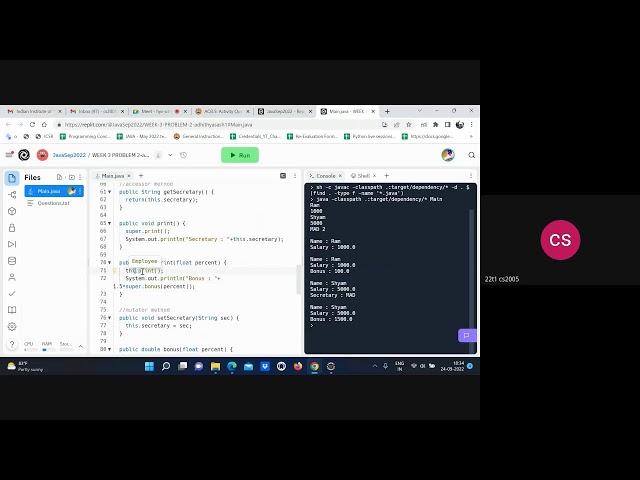 Java Coding / Open session - Week 3