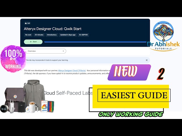 Alteryx Designer Cloud: Qwik Start | #GSP105 #qwiklabsarcade2026