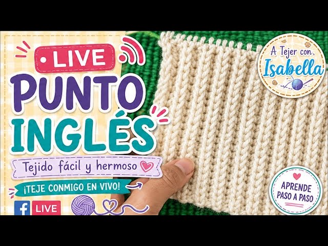 Aprende a tejer punto Inglés paso a paso para principiantes
